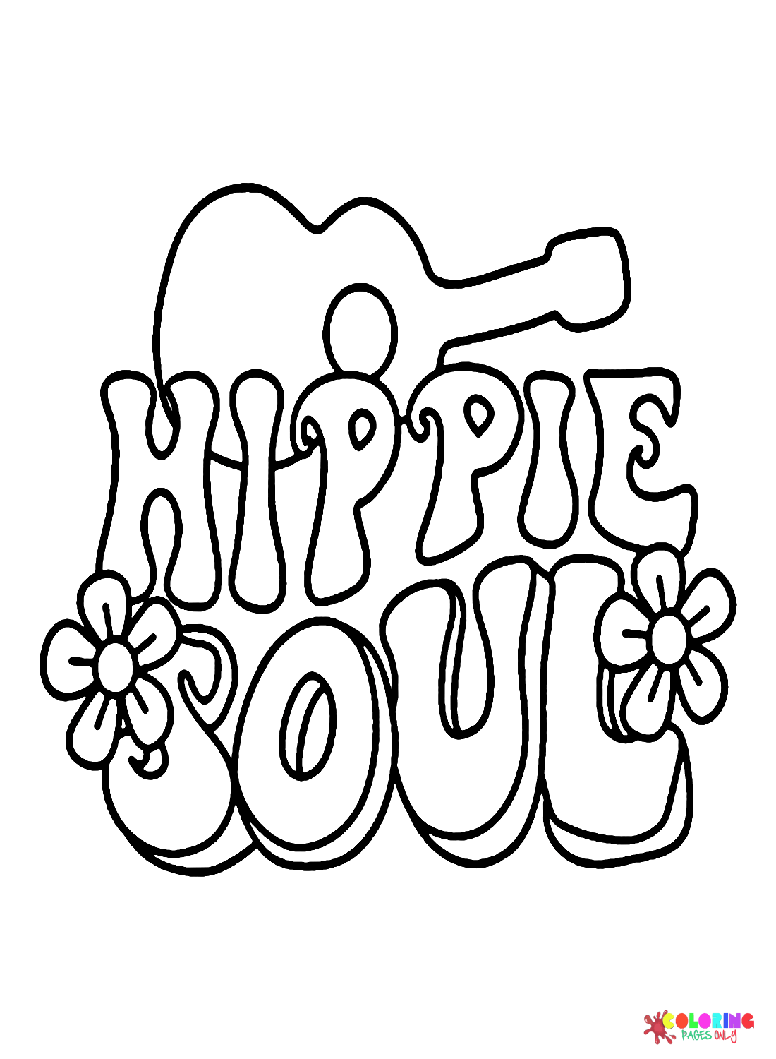 Hippie coloring pages printable for free download