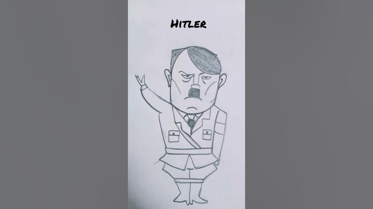 Adolf hitler how to draw easy adolf hitler drawingpencil sketchshorts