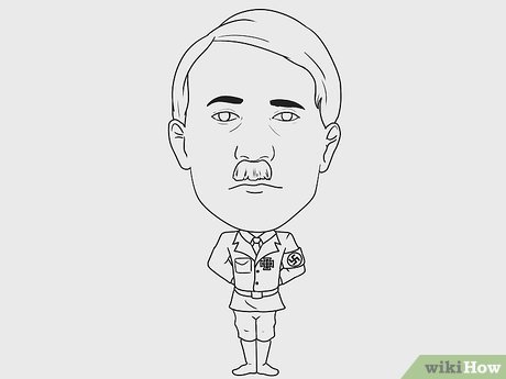 How to draw adolf hitler with pictures