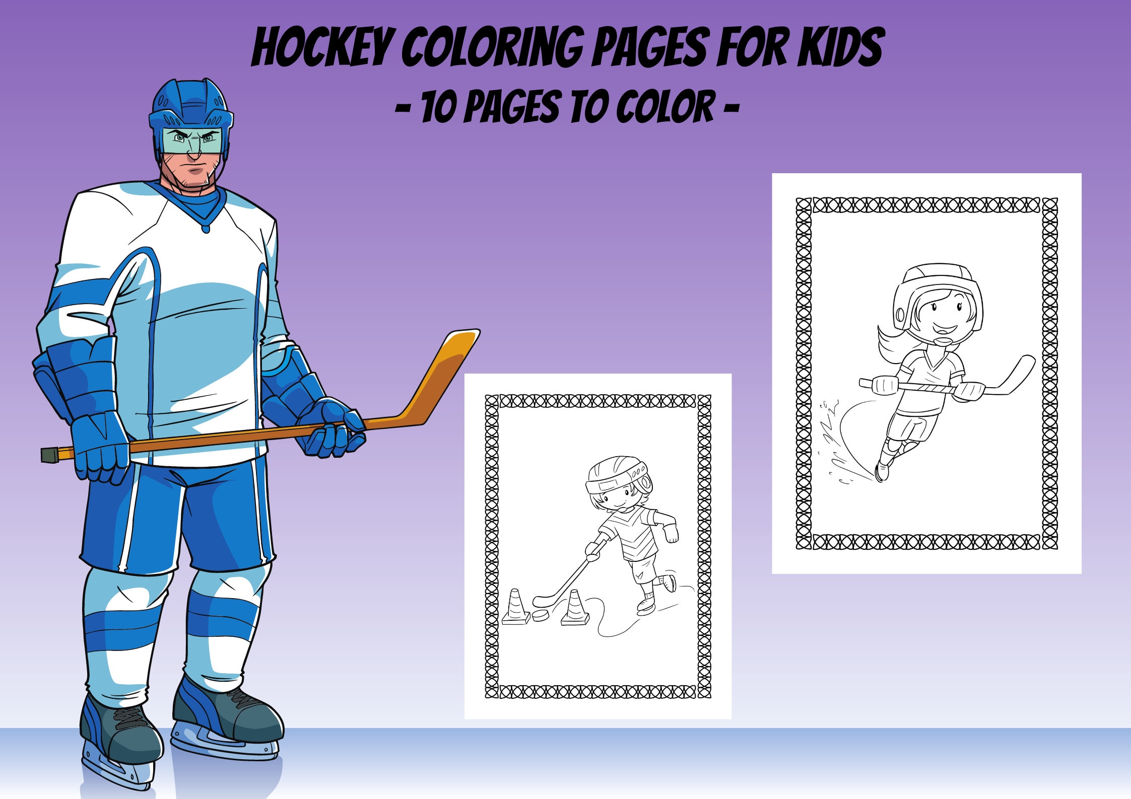 Hockey coloring pages for kids boys and girls printable