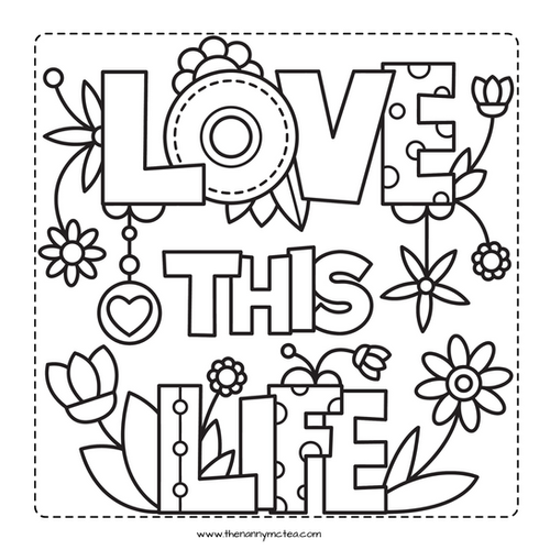 Kids inspirational coloring pages nanny mctea