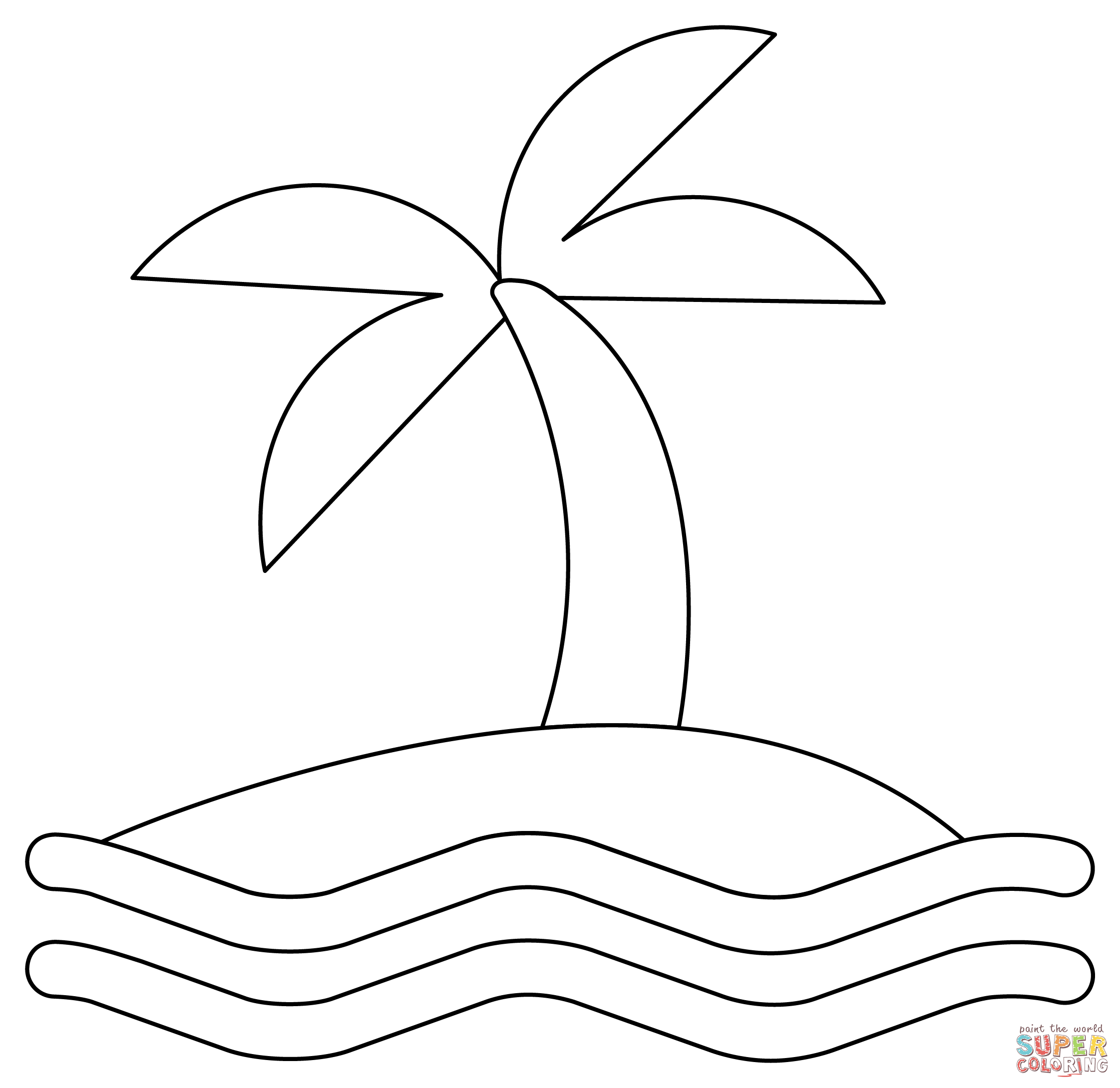 Island coloring page free printable coloring pages
