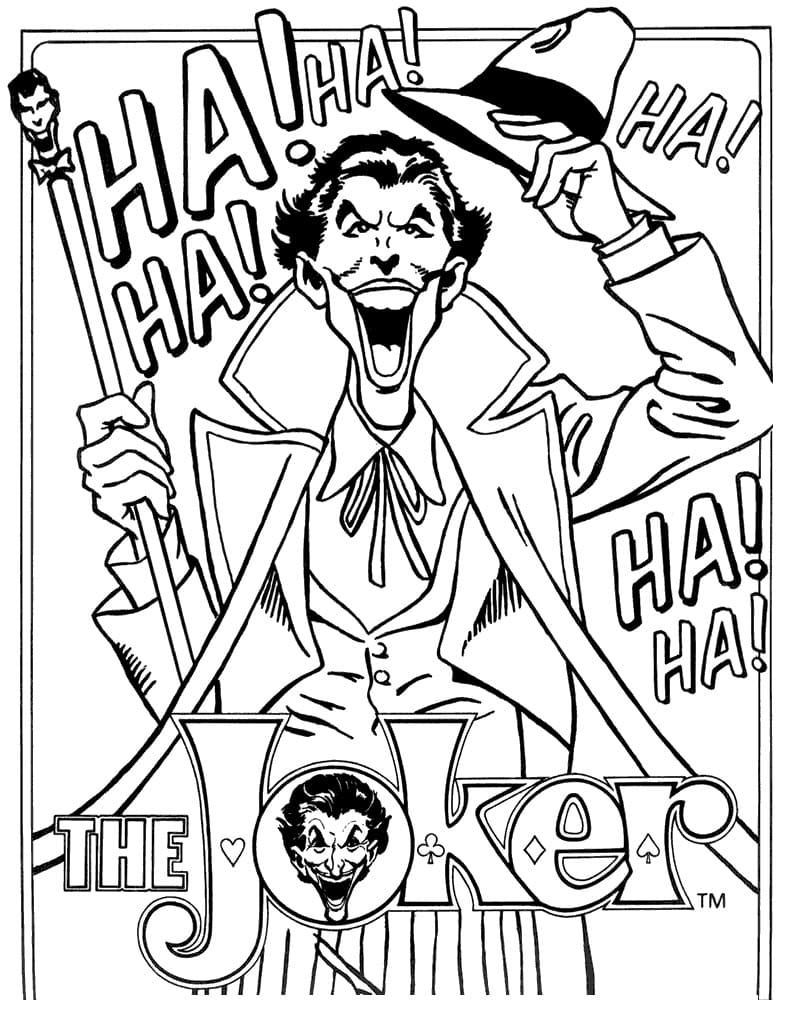 Dc ics joker coloring page