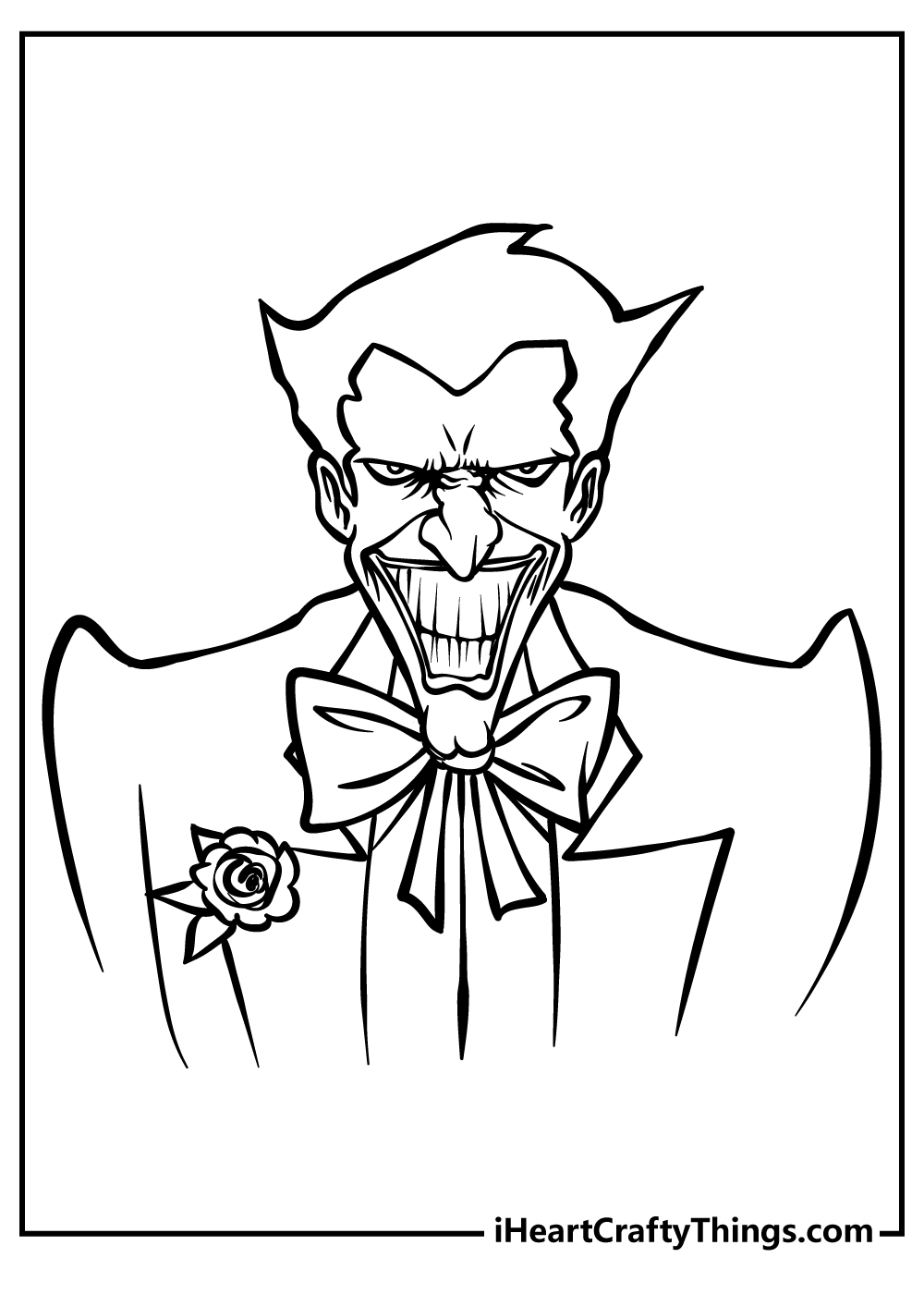 Joker coloring pages free printables
