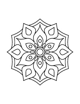 Mandala snowflake coloring pages pdf by growing primary minds tpt