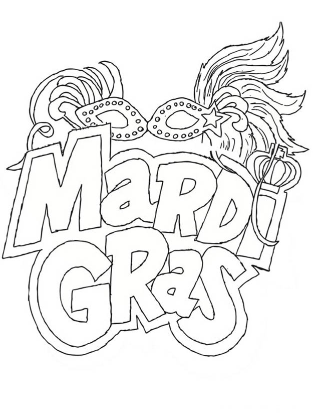 Free printable mardi gras coloring pages for kids