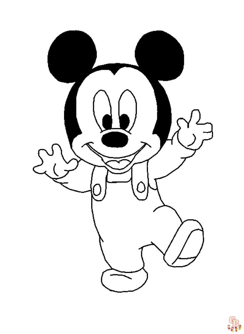 Free mickey mouse coloring pages for kids