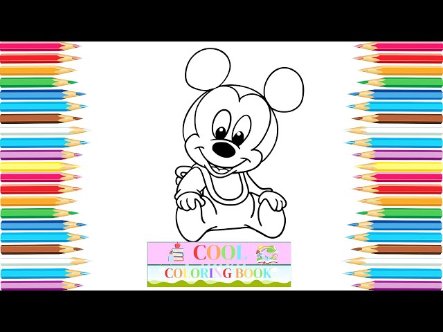 Baby mickey mouse coloring pages