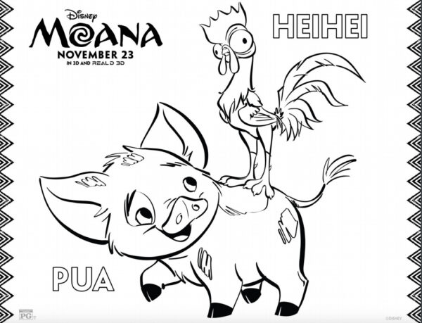 Moana coloring pages â sugar spice and glitter