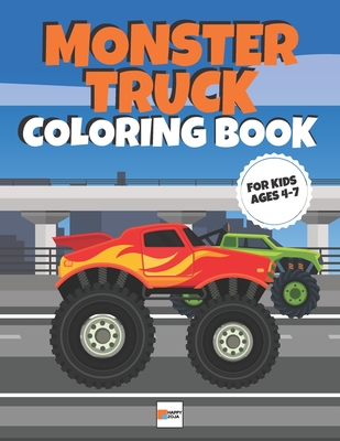 Monster truck coloring book giant cars with big wheels to color for kids ages