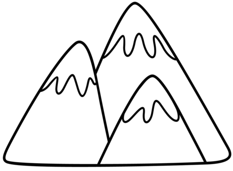 Mountain coloring page free printable coloring pages