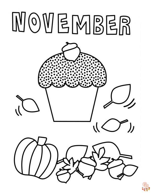 November coloring pages free printable for kids