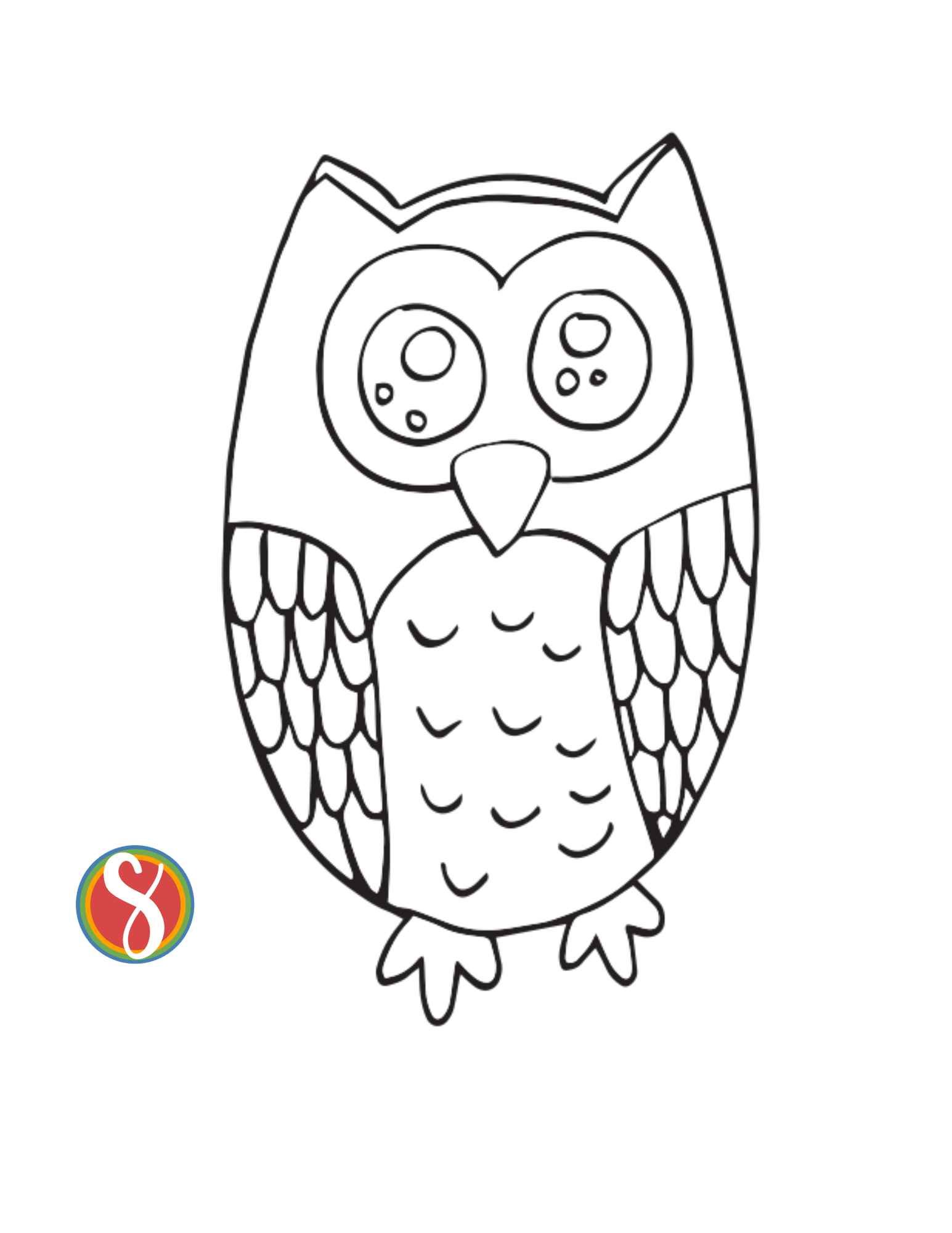 Free owl coloring pages â stevie doodles
