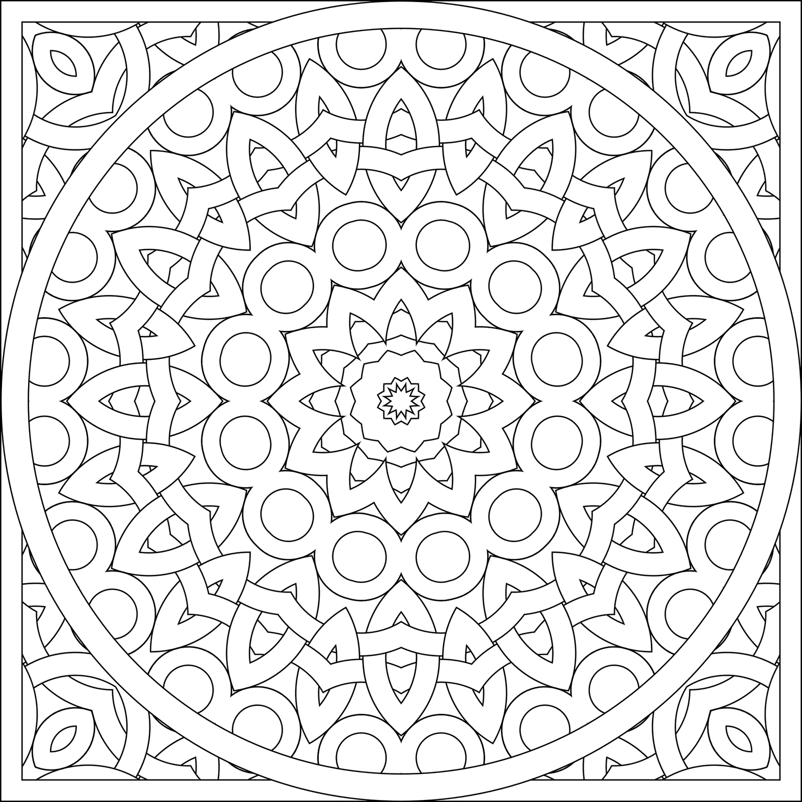 Pattern coloring pages