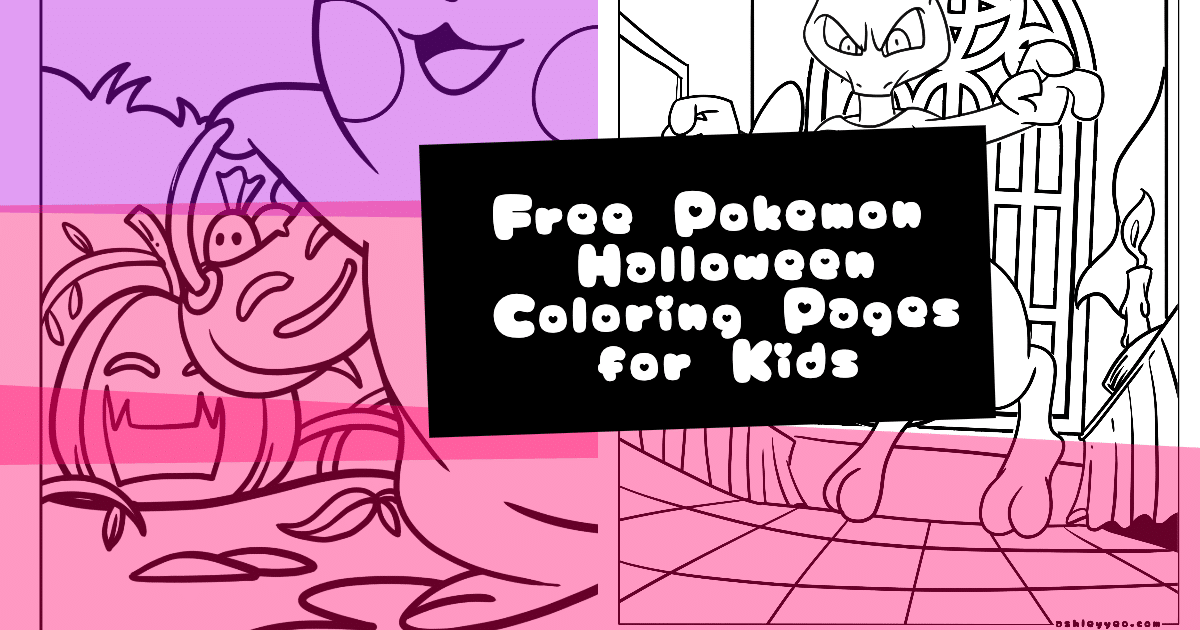 Free pokemon halloween coloring pages for kids