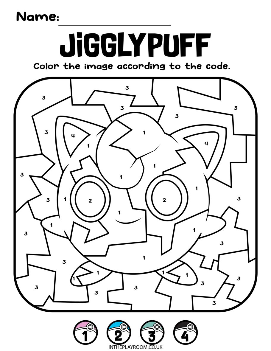 Pokemon lor by number loring pages for kids