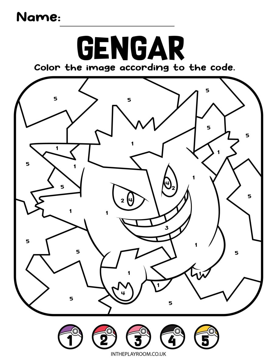 Pokemon lor by number loring pages for kids