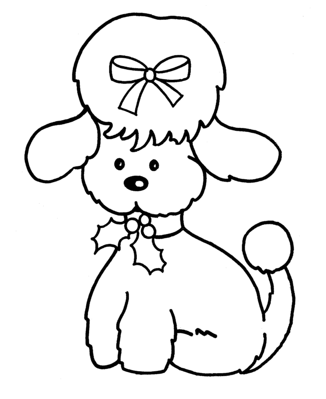 Poodle coloring pages
