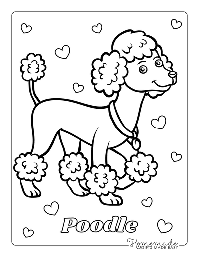 Free dog coloring pages for kids adults