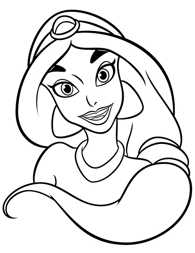 Easy disney princess jasmine coloring page hm coloring pages disney princess colors princess coloring pages rapunzel coloring pages