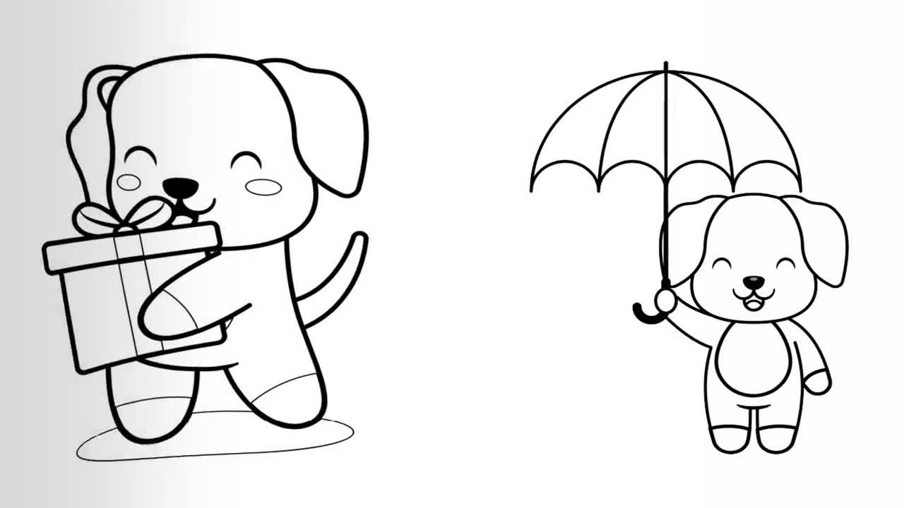 Puppy coloring pages cute dogs printables kids instant download animal coloring sheets birthday party preschool kindergarten classroom use