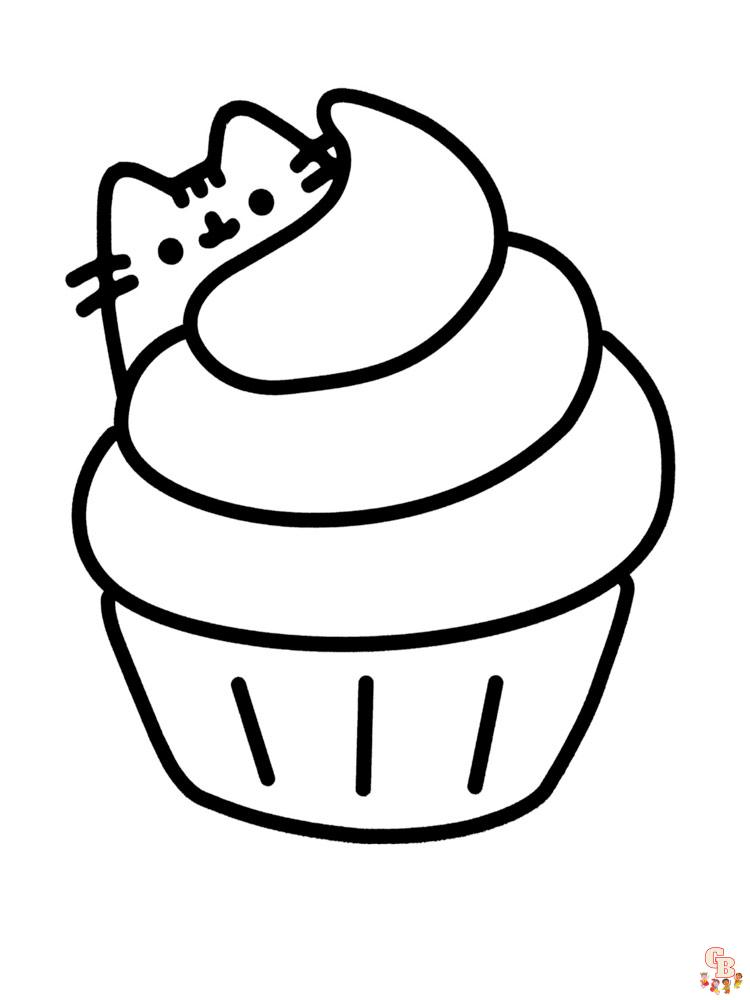 Pusheen coloring pages free printable