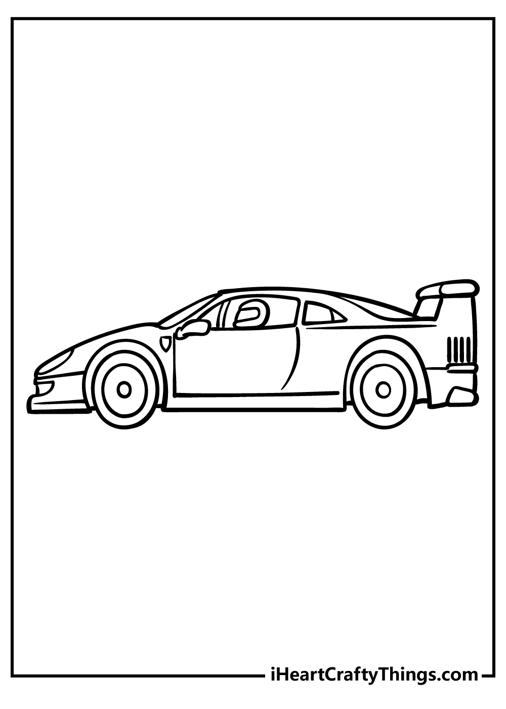 Race car coloring pages free printables