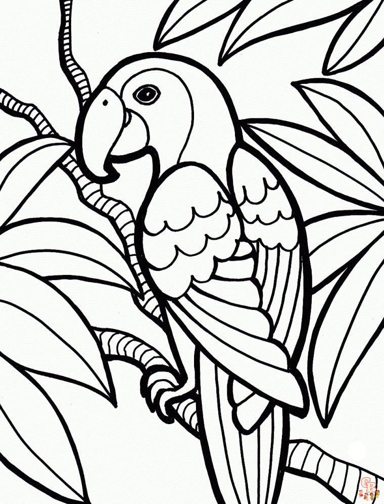 Jungle animals coloring pages free for kids
