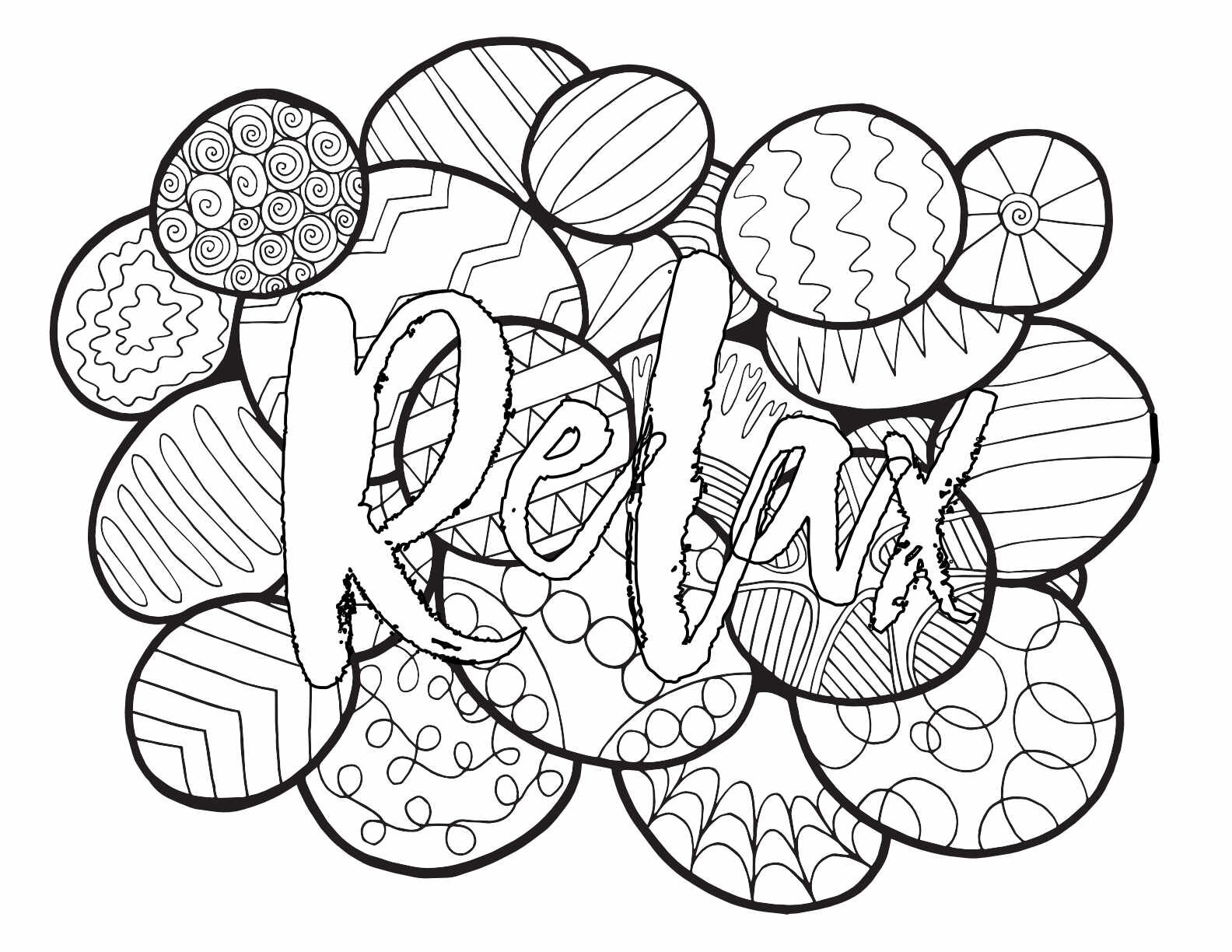 Relax free printable coloring pages â stevie doodles