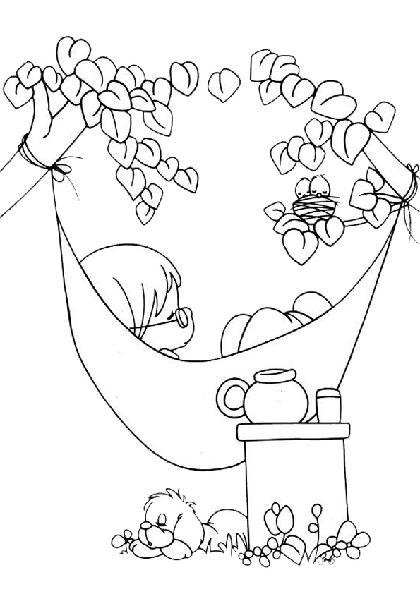 Coloring pages relaxing in summer coloring pages