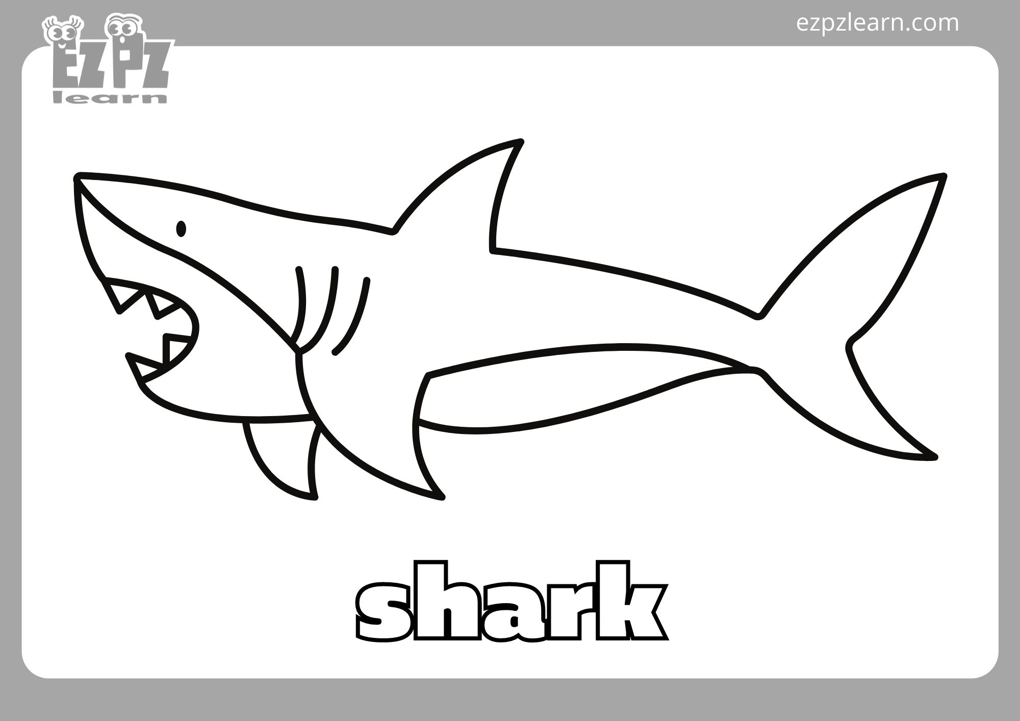 Shark coloring page