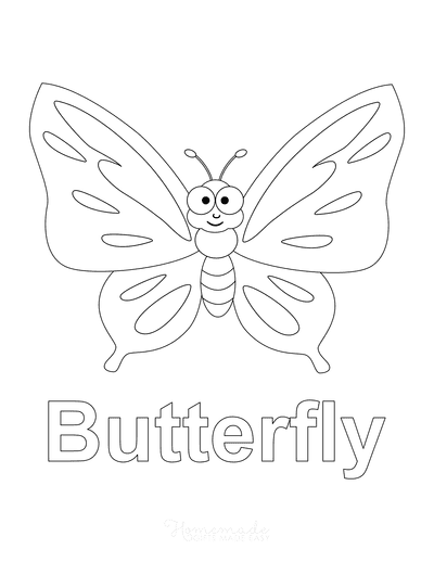 Free butterfly coloring pages for kids adults