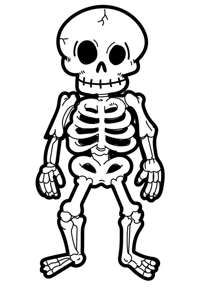 Skeleton coloring pages