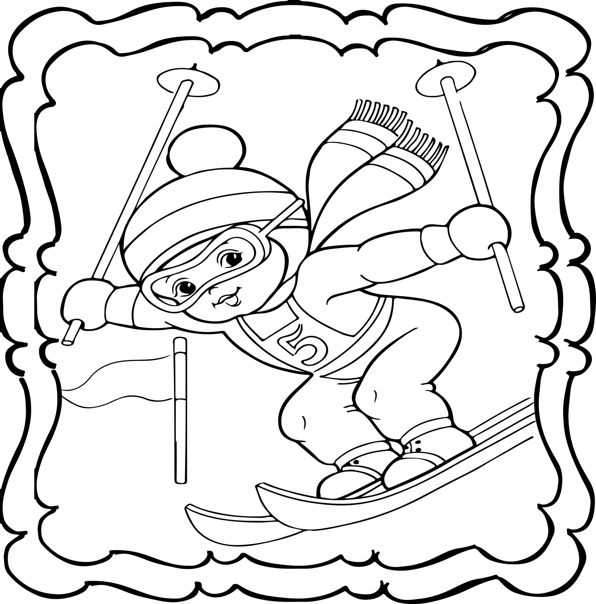 Skiing coloring book easy and fun skiing coloring book for kids made by teachers
