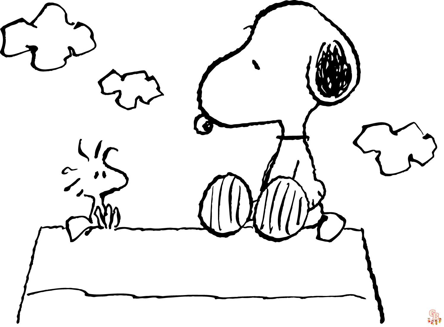 Enjoy coloring with free peanuts coloring pages for kids