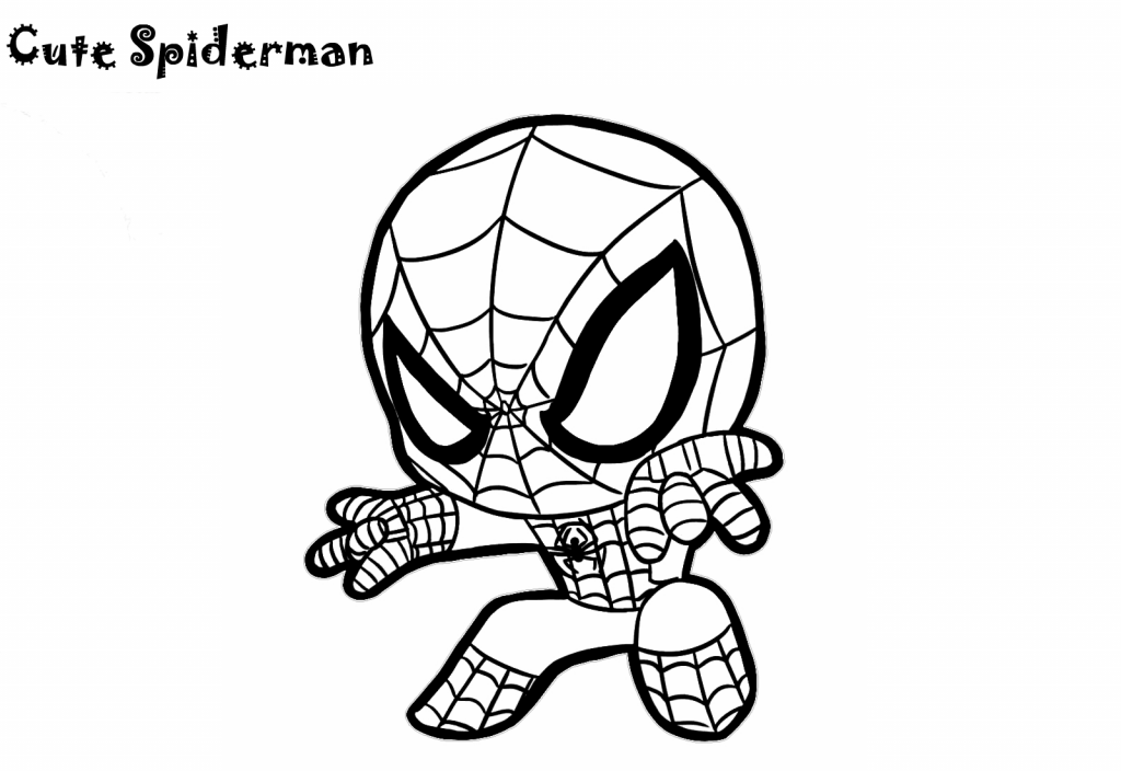 Coloring pictures of spiderman superhero spider