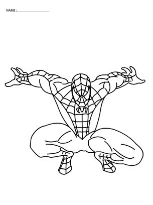 Jumping spiderman coloring sheets