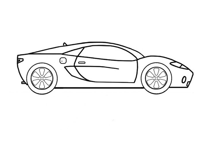Easy sports car mclaren coloring page