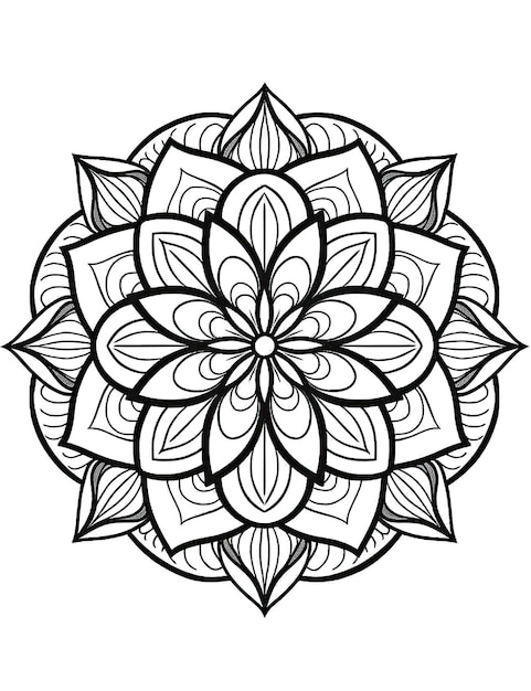 Premium ai image animal mandala coloring pages for stress relief