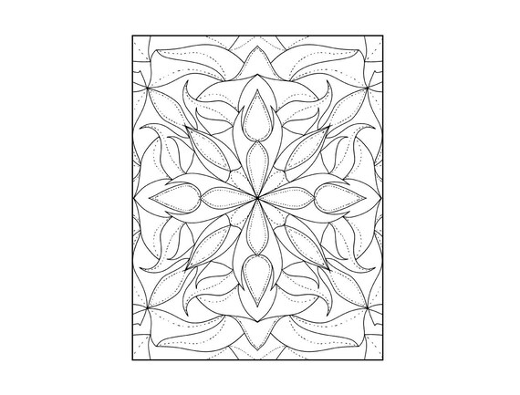 Mandala fun coloring page stress relief therapy for adults kids artwork original digital art instant pdf jpeg easy printable download