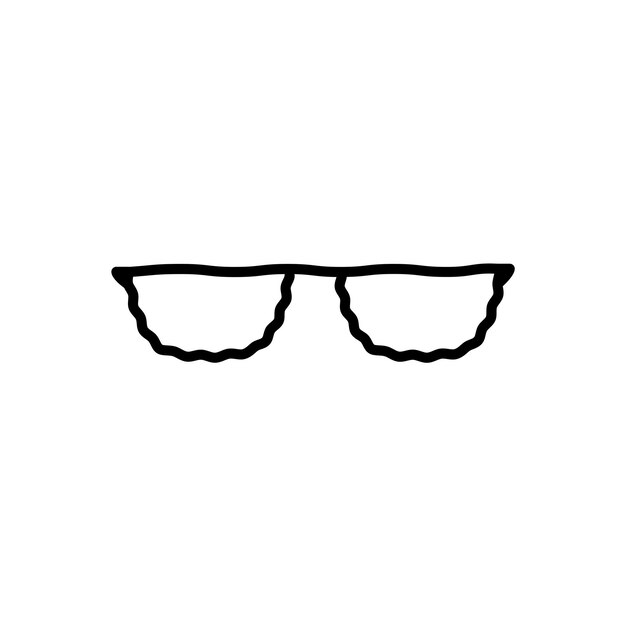 Premium vector hand drawn eyewear sunglasses kawaii coloring page illustration