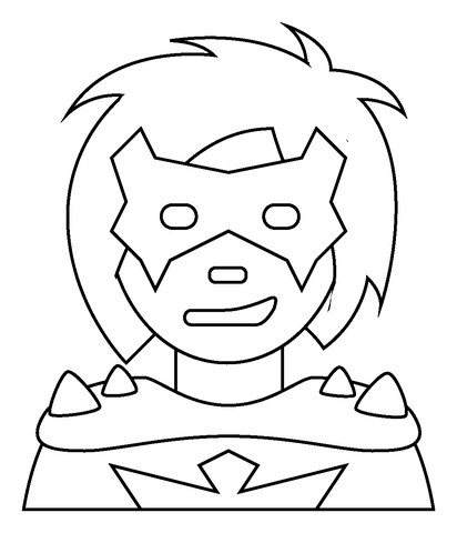 Woman supervillain emoji coloring page free printable coloring pages