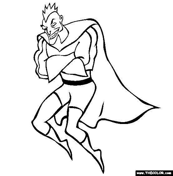 Super villains online coloring pages