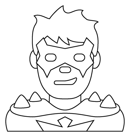 Man supervillain emoji coloring page free printable coloring pages