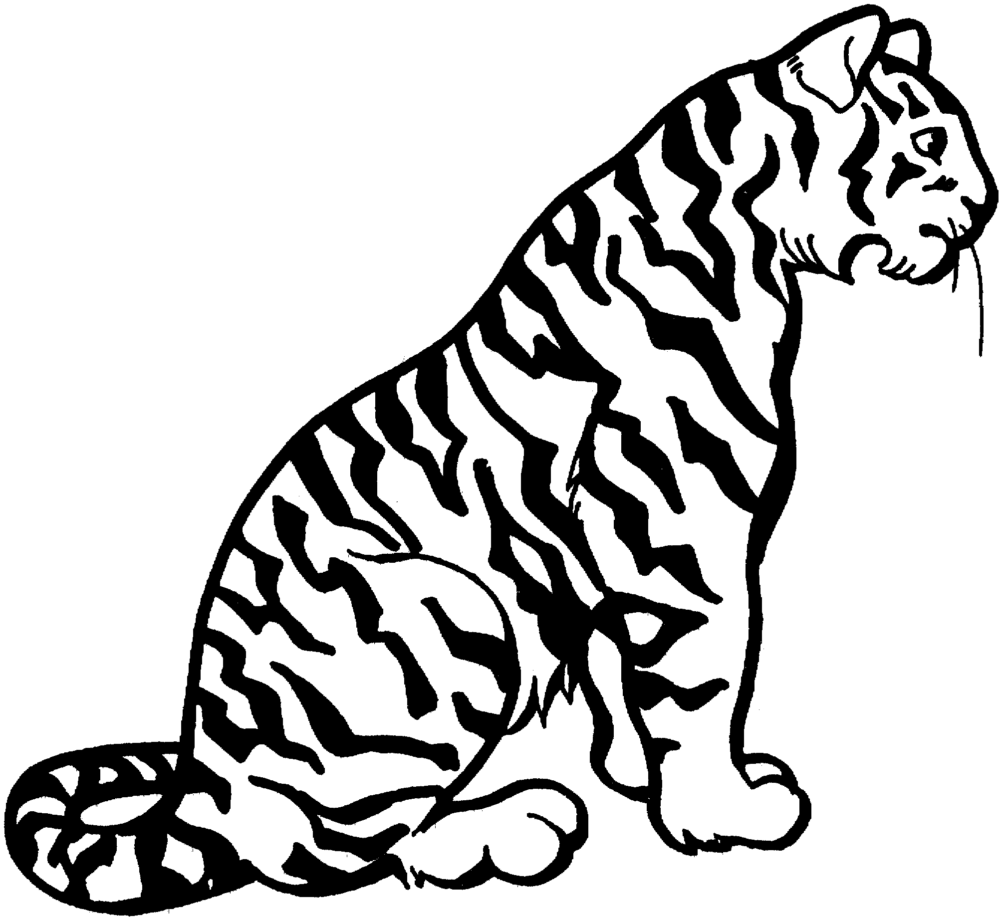 Free tiger coloring pages
