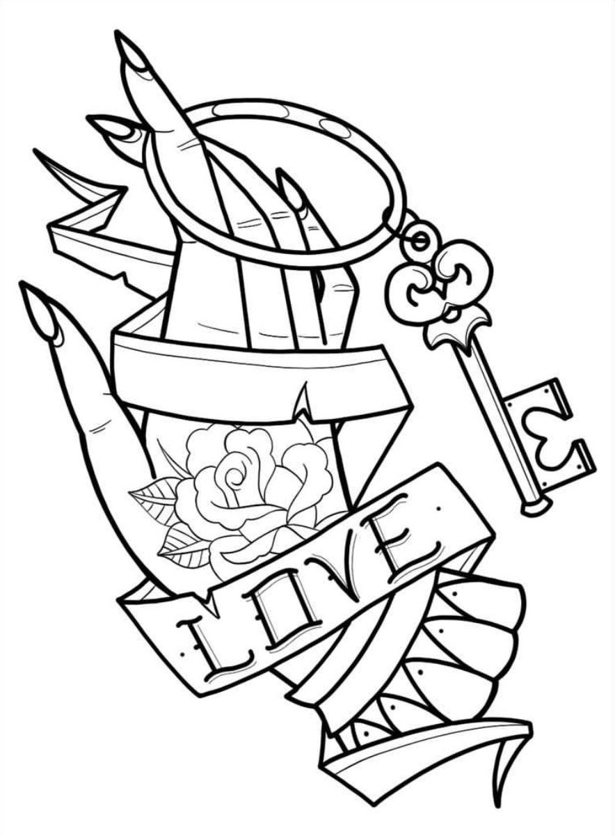 Pin by satorially promiscuous on color my world skull coloring pages coloring book art tattoo outline drawing