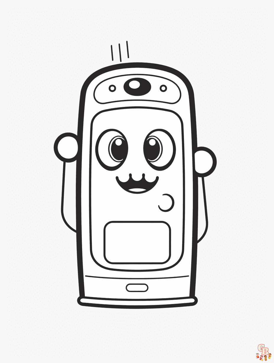 Phone coloring pages