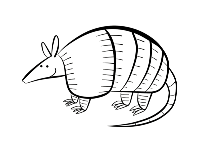Armadillo coloring pages