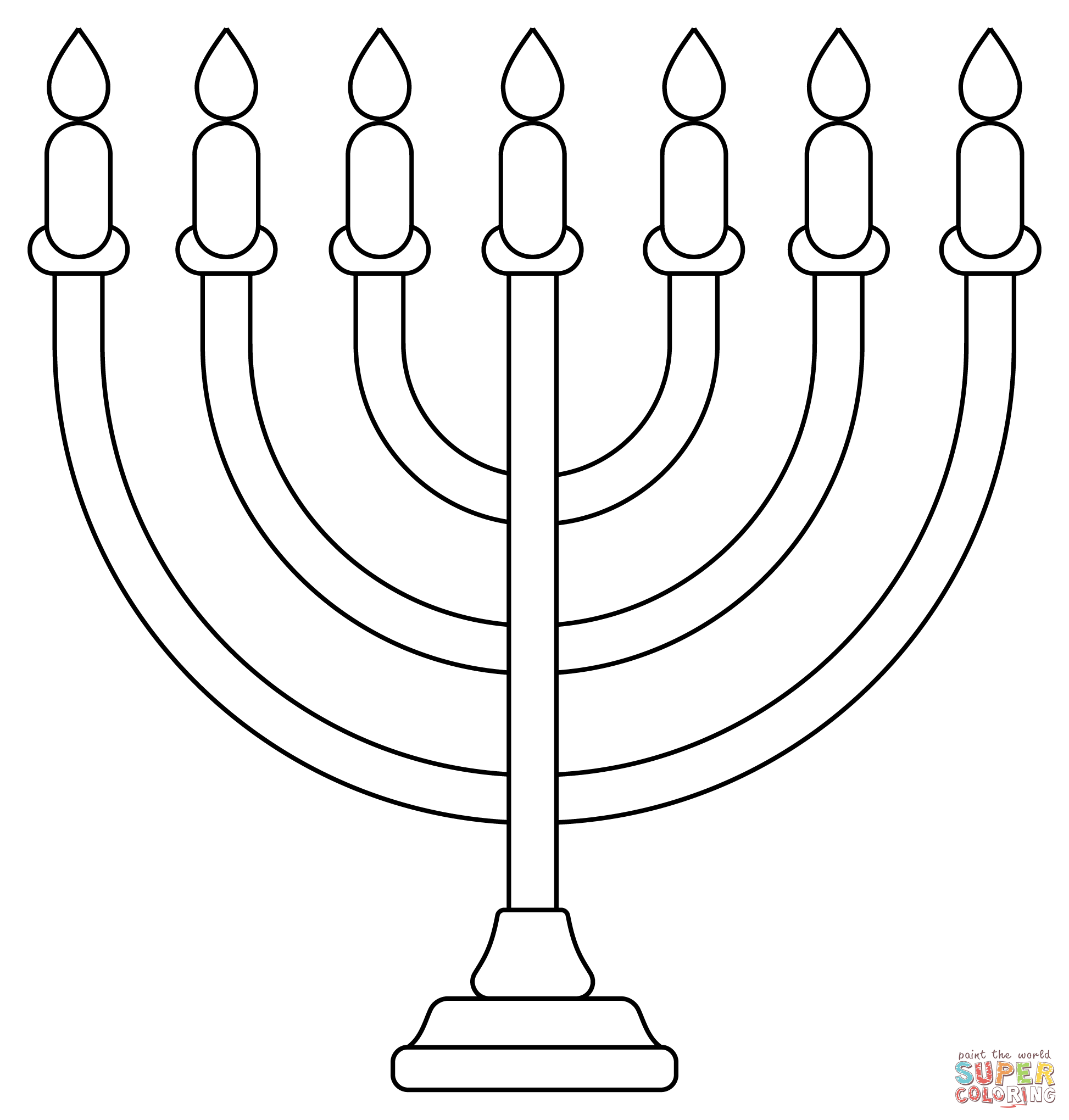 Menorah coloring page free printable coloring pages