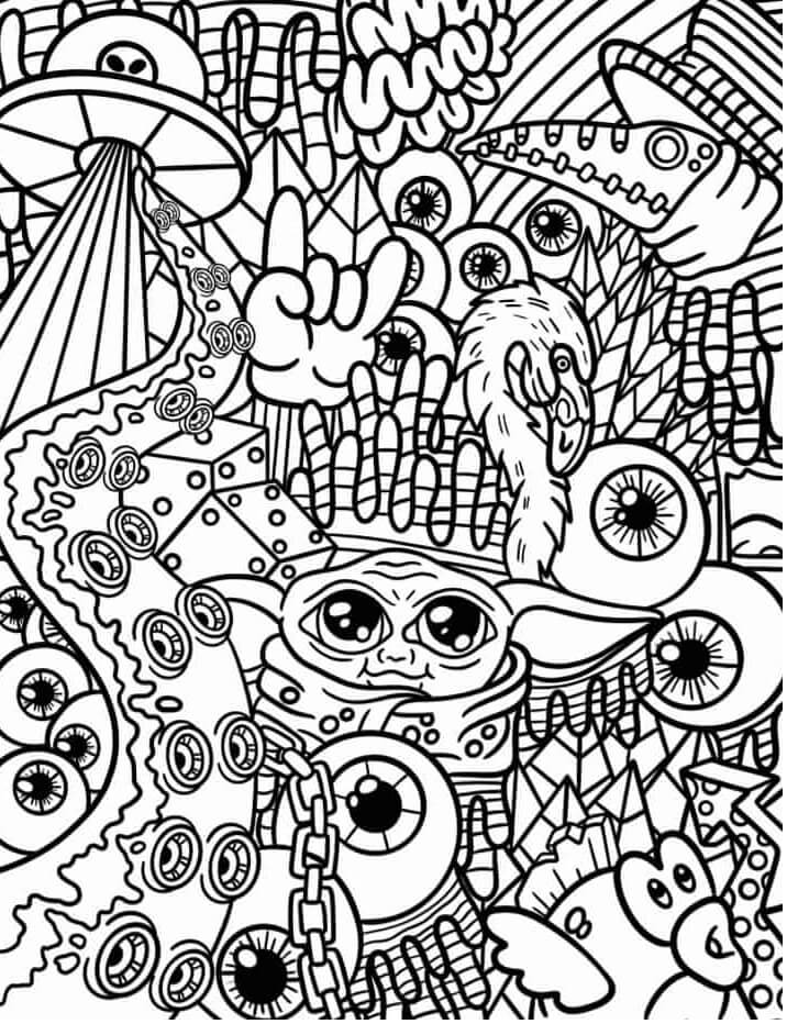 Trippy coloring pages